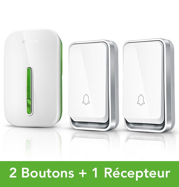 Sonnette sans fil sans pile étanche – Sonnette sans fil facile à installer type castorama pour maison