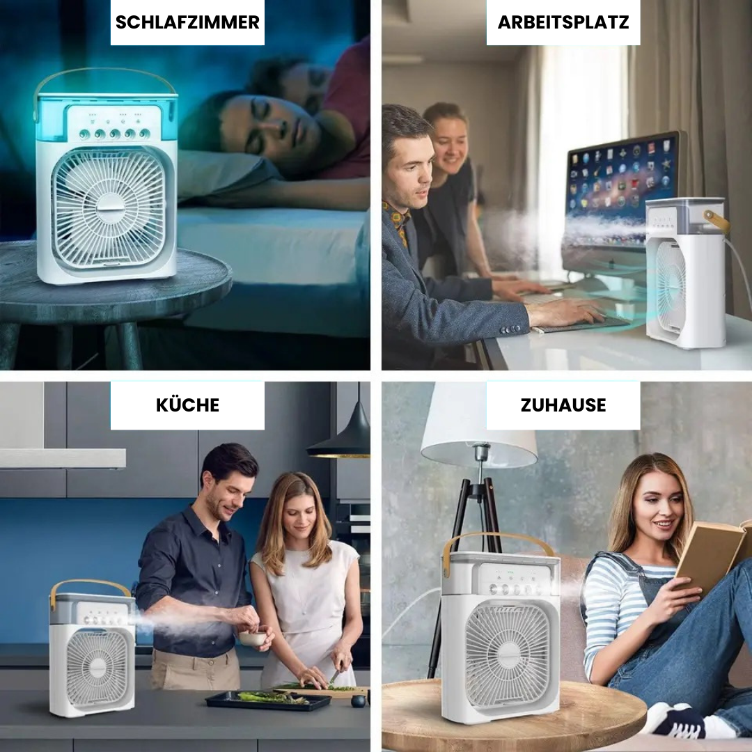 Mini climatiseur portable – Mini clim pour chambre et bureau, rafraîchisseur d’air compact et silencieux