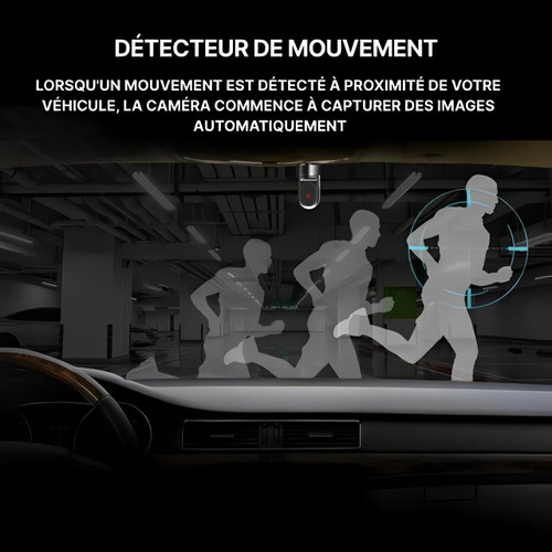 Caméra embarquée véhicule avec surveillance voiture – Caméra anti vandalisme voiture 360 pour sécurité